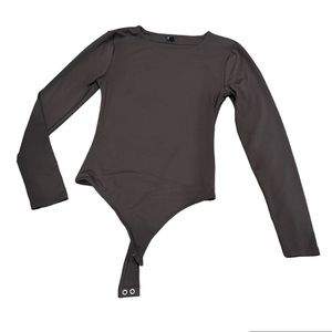 Express Body Contour Bodysuit- Brown/ XS
